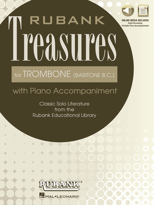 Book cover for Rubank Treasures for Trombone (Baritone B.C.)