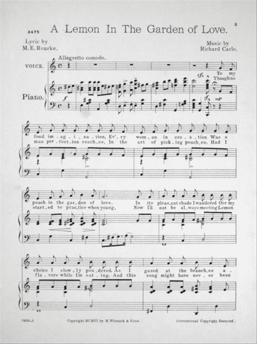A Lemon in the Garden of Love Voice scores gallery preview page 2