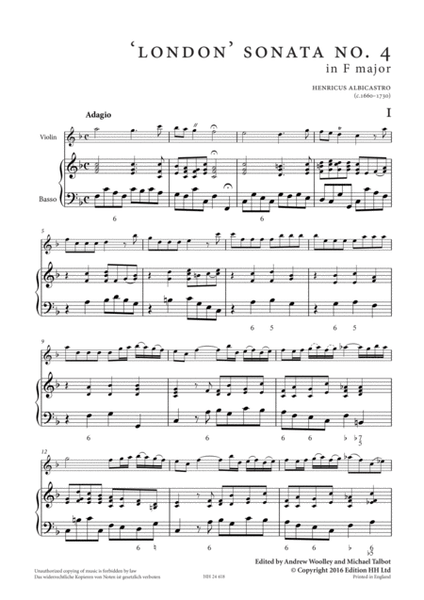 London' Sonata No 4 in F major