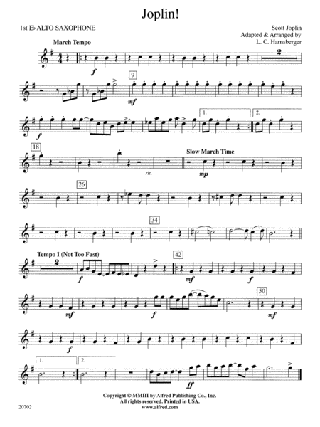 Joplin!: E-flat Alto Saxophone