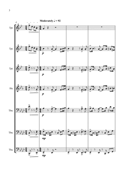 Drunken Sailor - Jazz Arrangement for Brass Quartet image number null