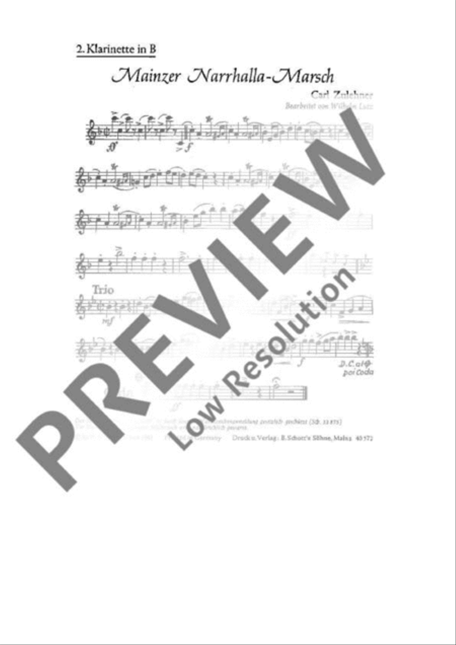 Mainzer Narrhalla-Marsch Concert Band scores gallery preview page 7