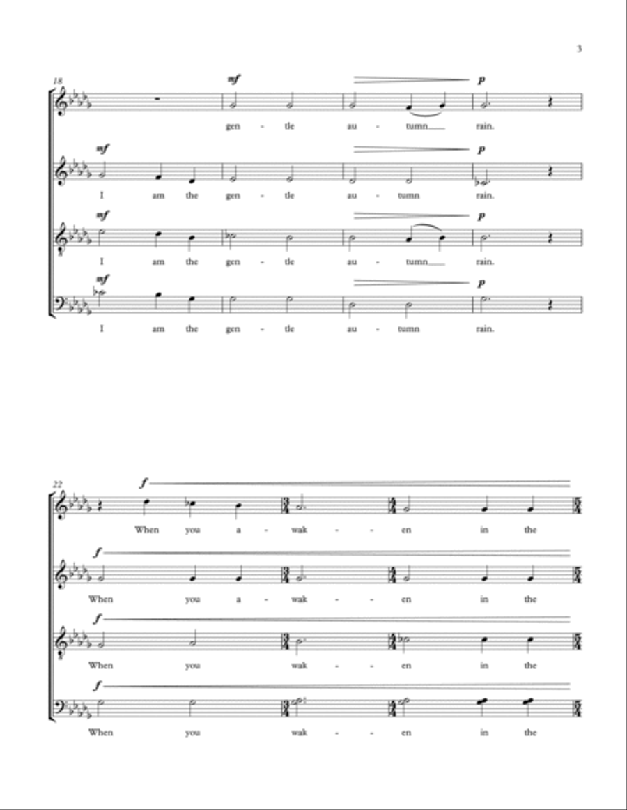 Do Not Stand at My Grave and Weep 4-Part scores gallery preview page 5