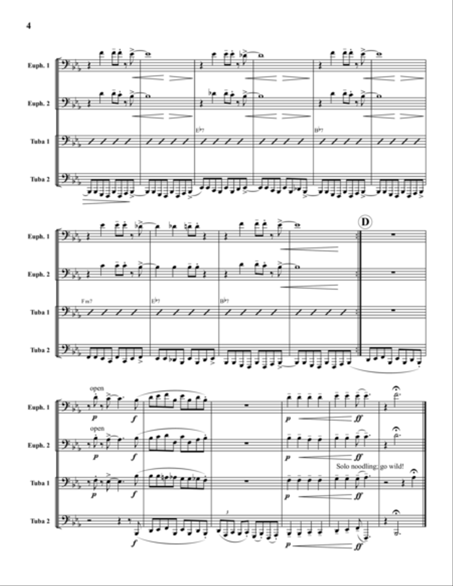 Two Jazz Quartets Jazz Ensemble scores gallery preview page 4