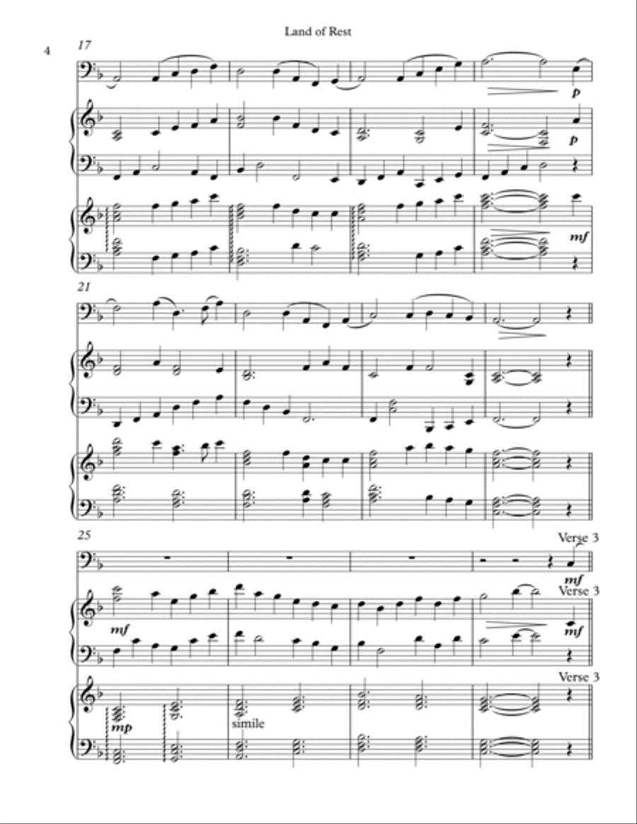 Land of Rest, Trio for Bassoon, Harp, Piano Bassoon scores gallery preview page 4