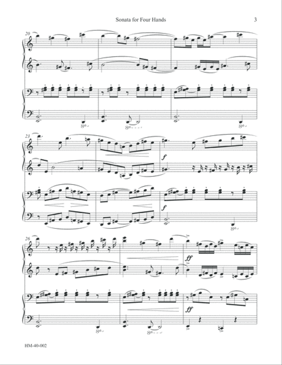 Sonata for Four Hands Piano scores gallery preview page 5