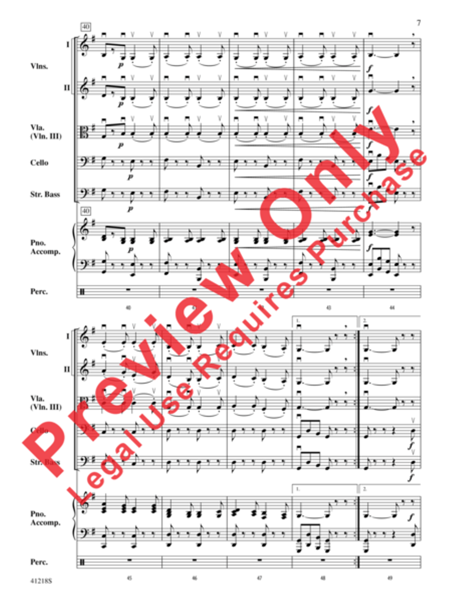 Funiculì, Funiculà String Orchestra scores gallery preview page 8
