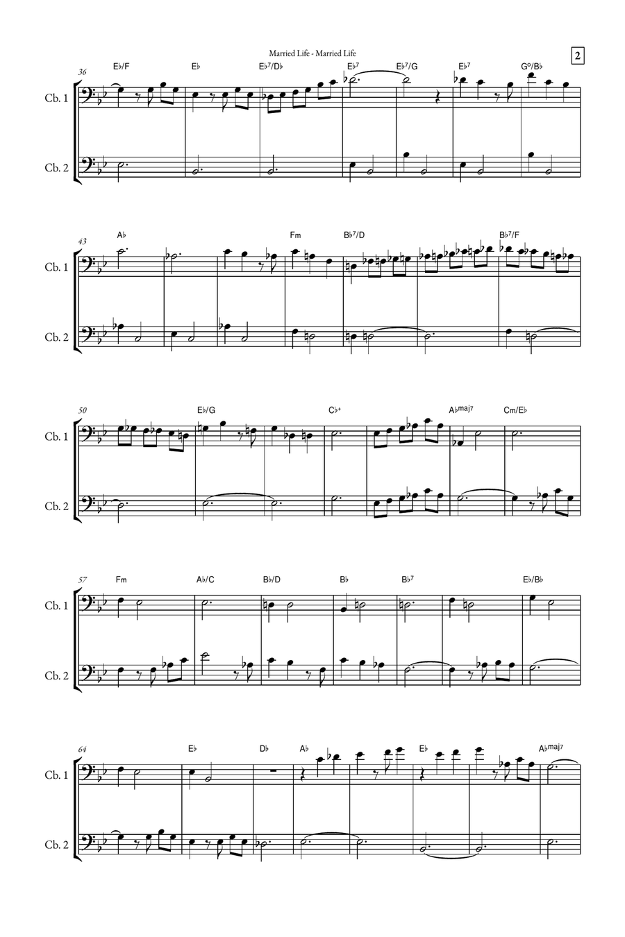Married Life String Duet scores gallery preview page 2