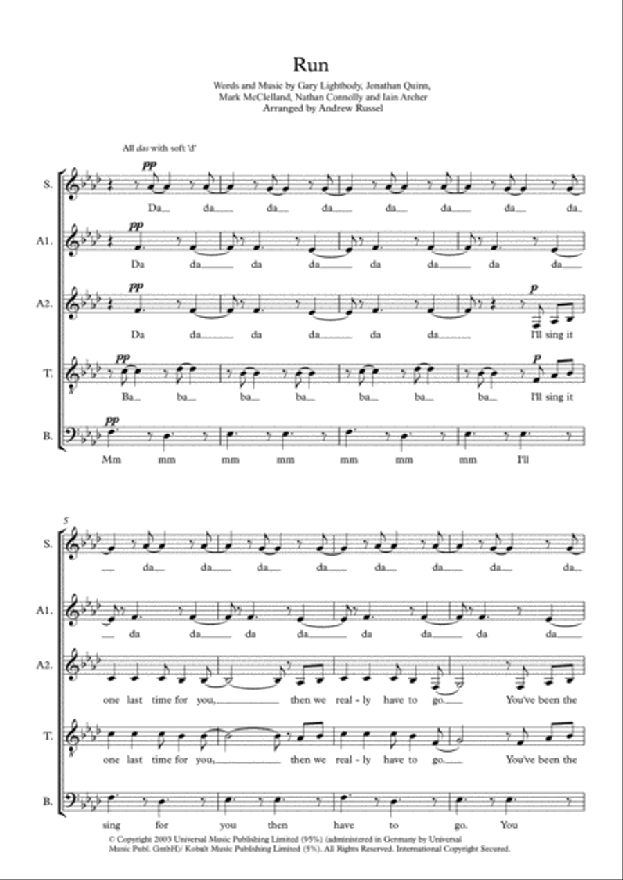 Run Run 4-Part scores gallery preview page 2