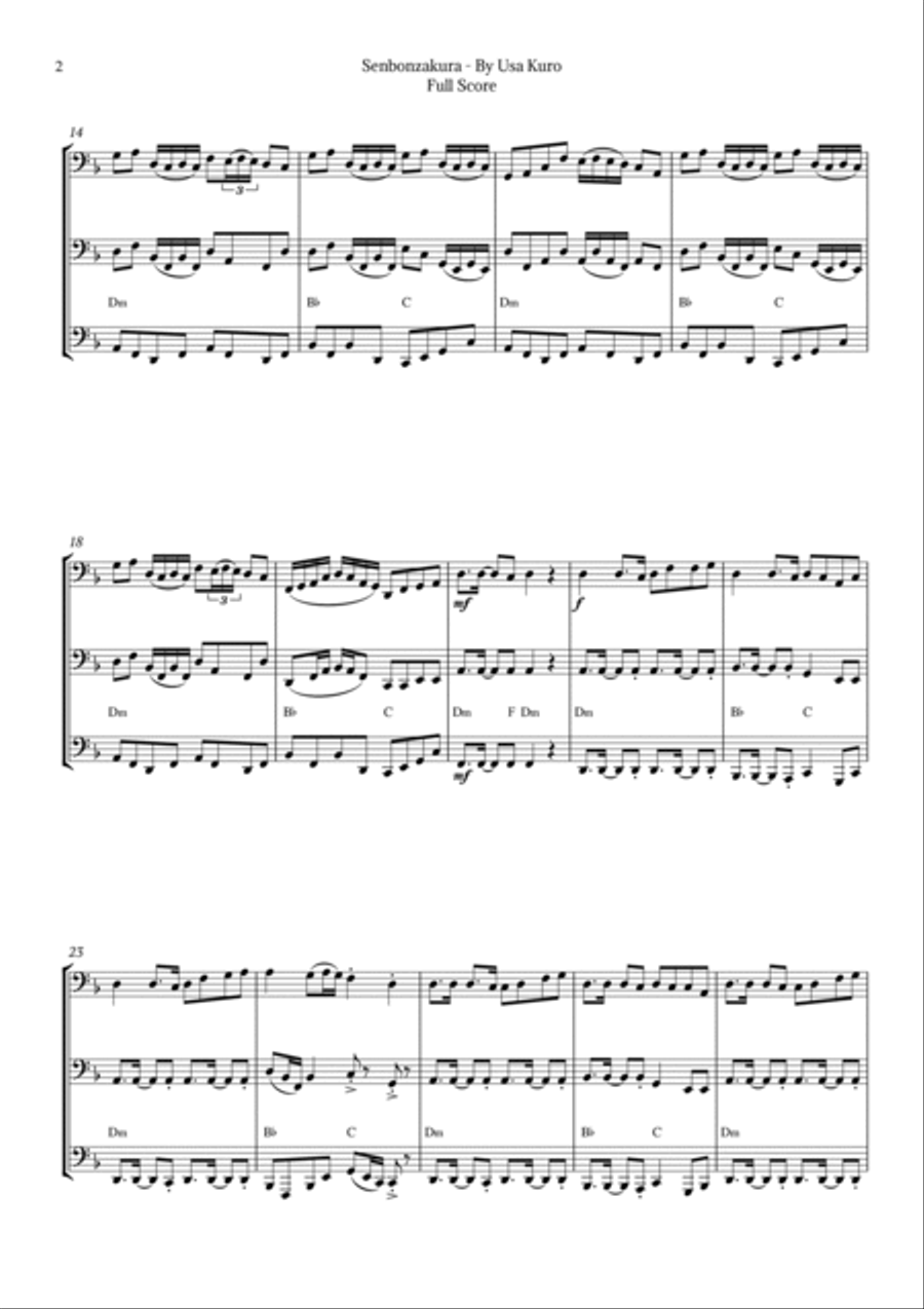 Senbonzakura Chamber Music scores gallery preview page 2
