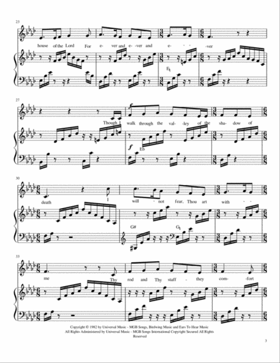 The Lord Is My Shepherd Harp scores gallery preview page 3
