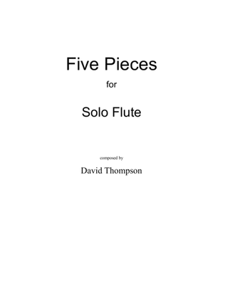 Book cover for Five Pieces for Solo Flute