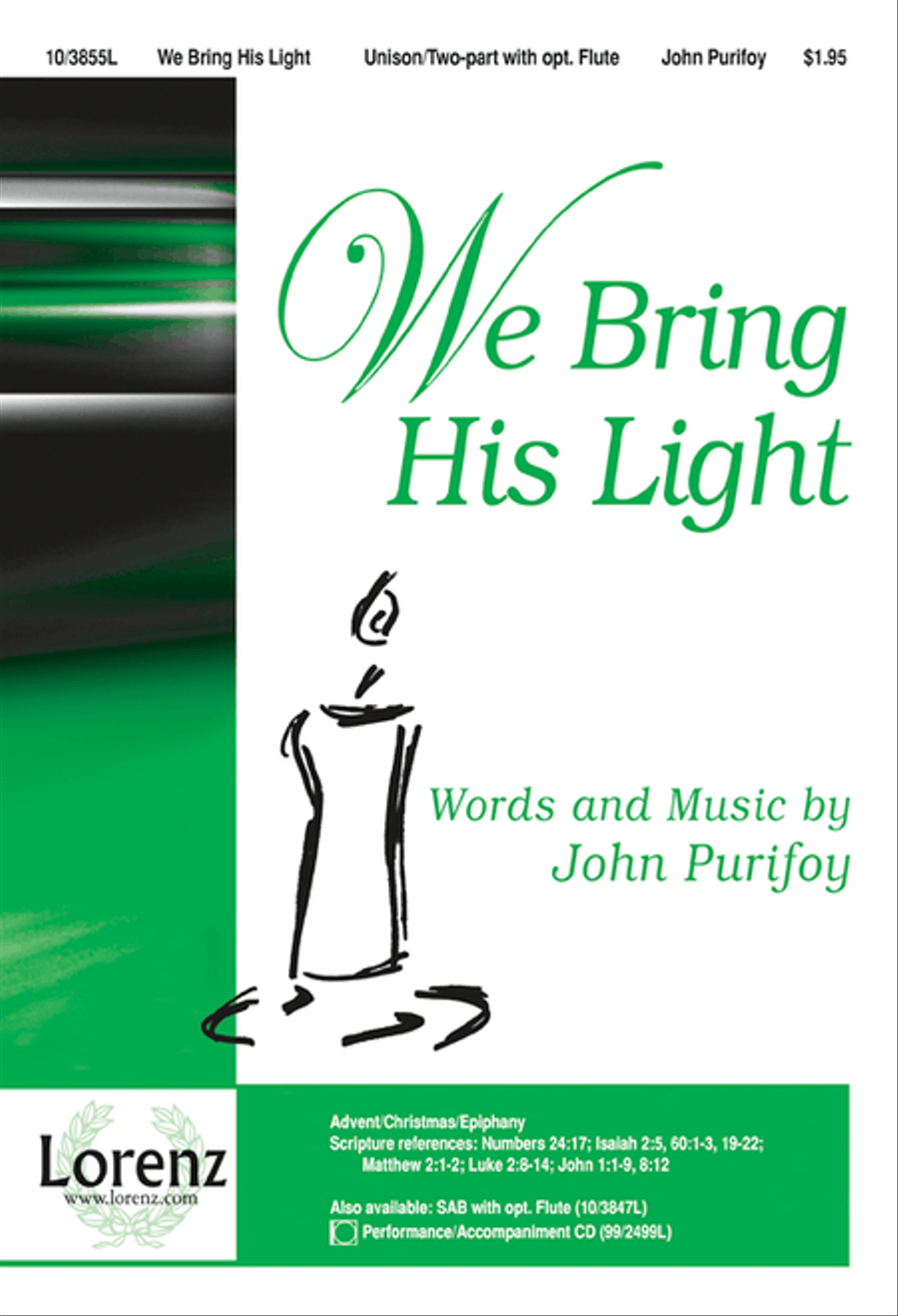 We Bring His Light Unison Choir scores gallery preview page 1