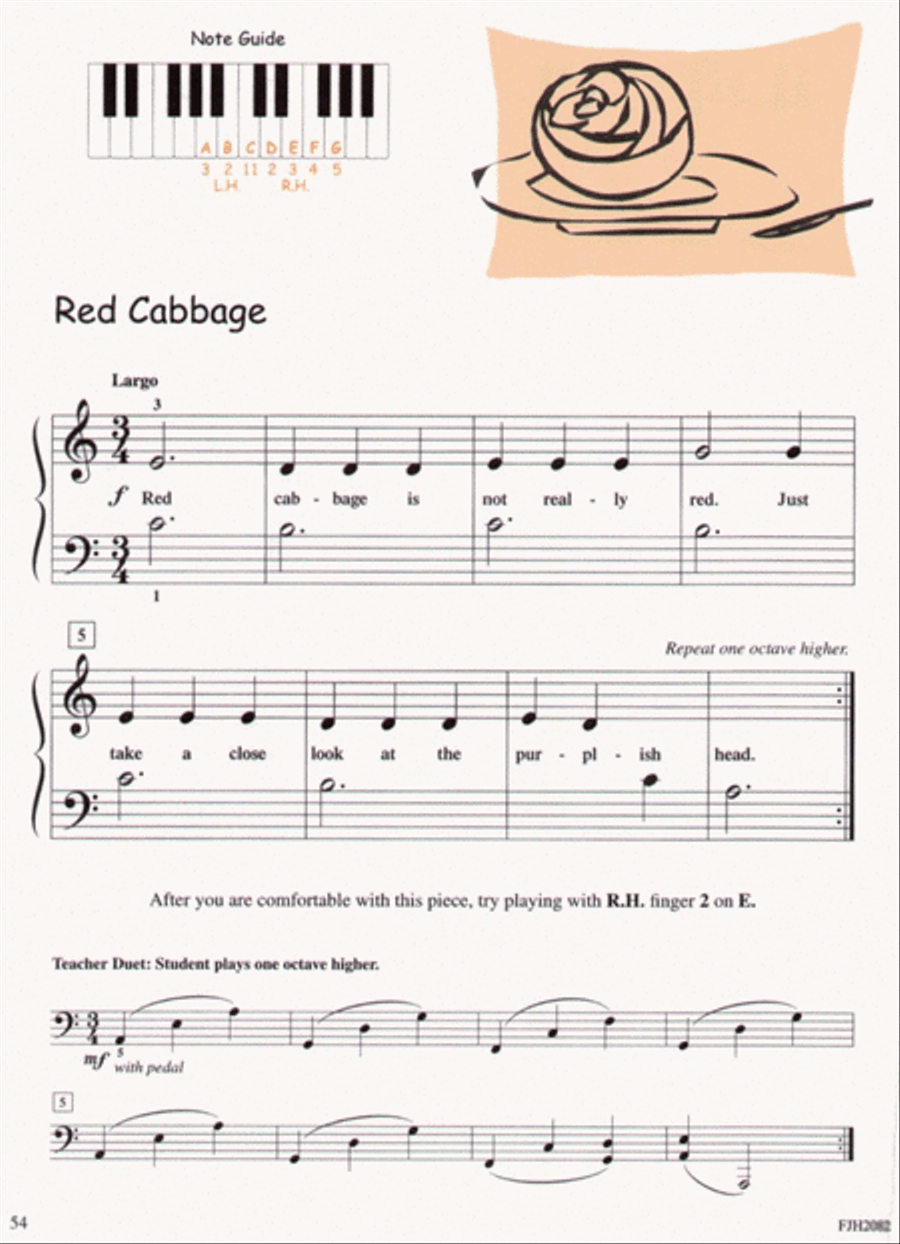 The Perfect Start for Note Reading, Book 1 Piano Method scores gallery preview page 3