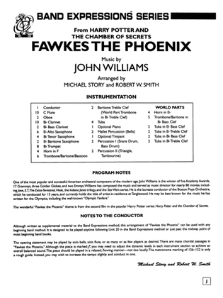 Fawkes the Phoenix (from Harry Potter and the Chamber of Secrets): Score