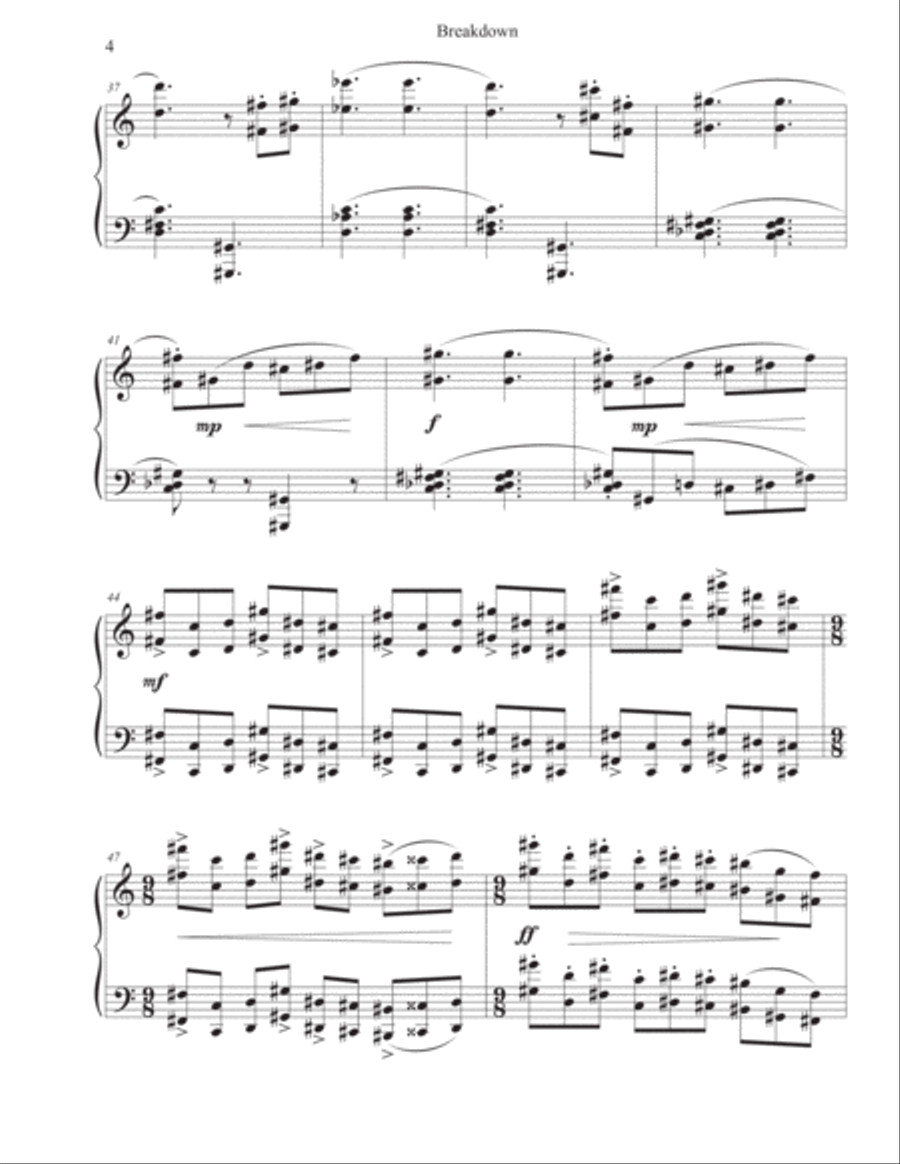 6 Reflections on Anxiety Piano Solo scores gallery preview page 6