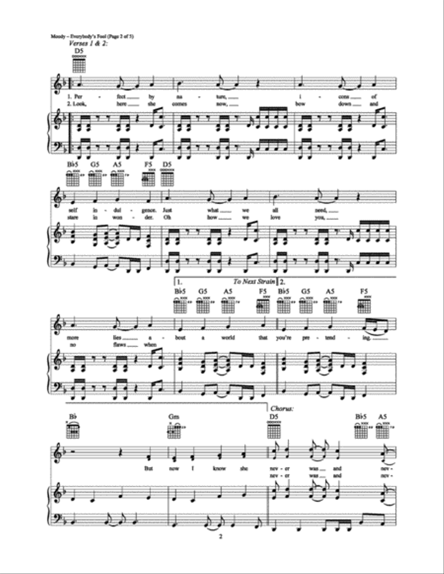Everybody's Fool Everybody's Fool Piano, Vocal, Guitar scores gallery preview page 2