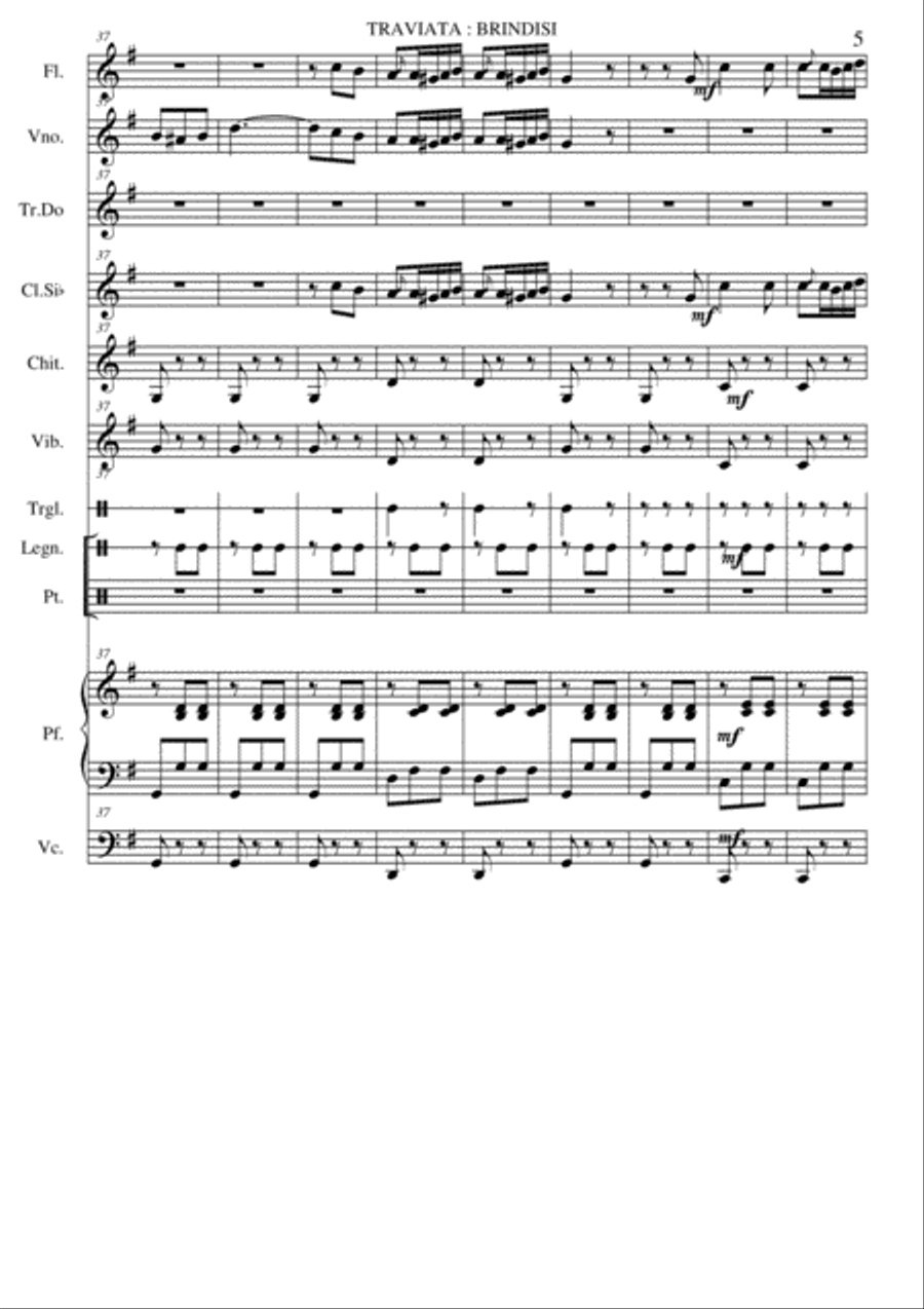 Traviata: Brindisi Traviata: Brindisi Small Ensemble scores gallery preview page 5
