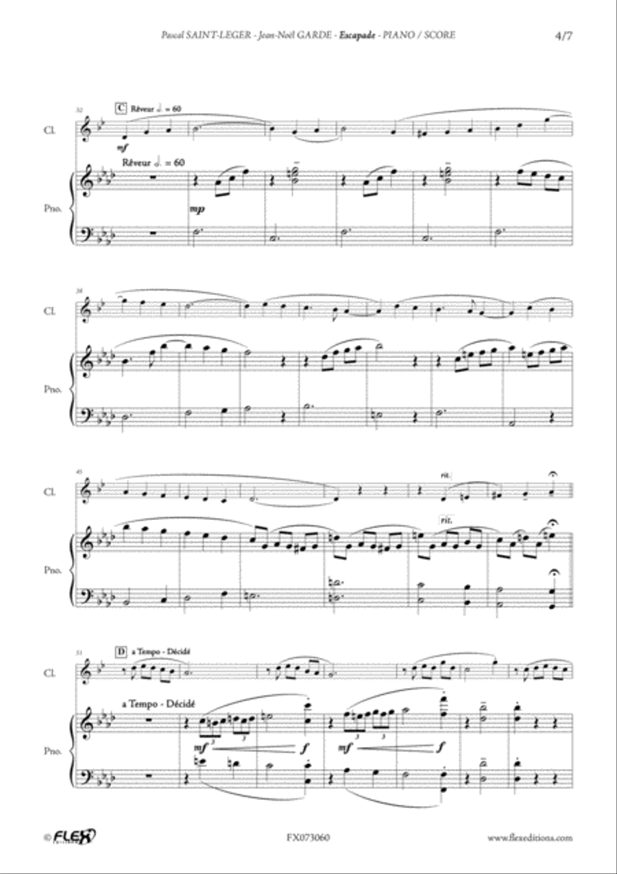 Escapade B-Flat Clarinet scores gallery preview page 4
