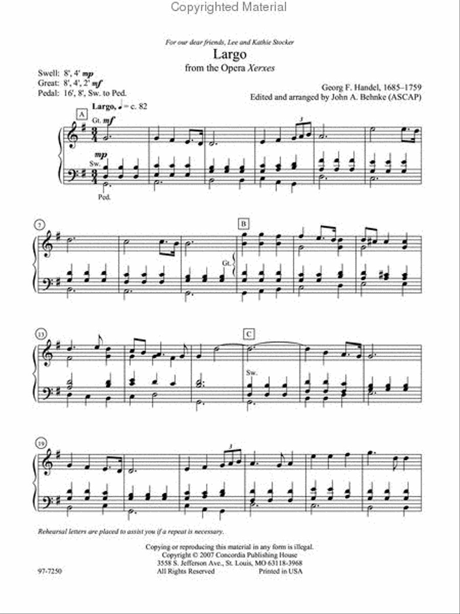 Six Easy Pieces for Weddings or General Use Organ scores gallery preview page 2