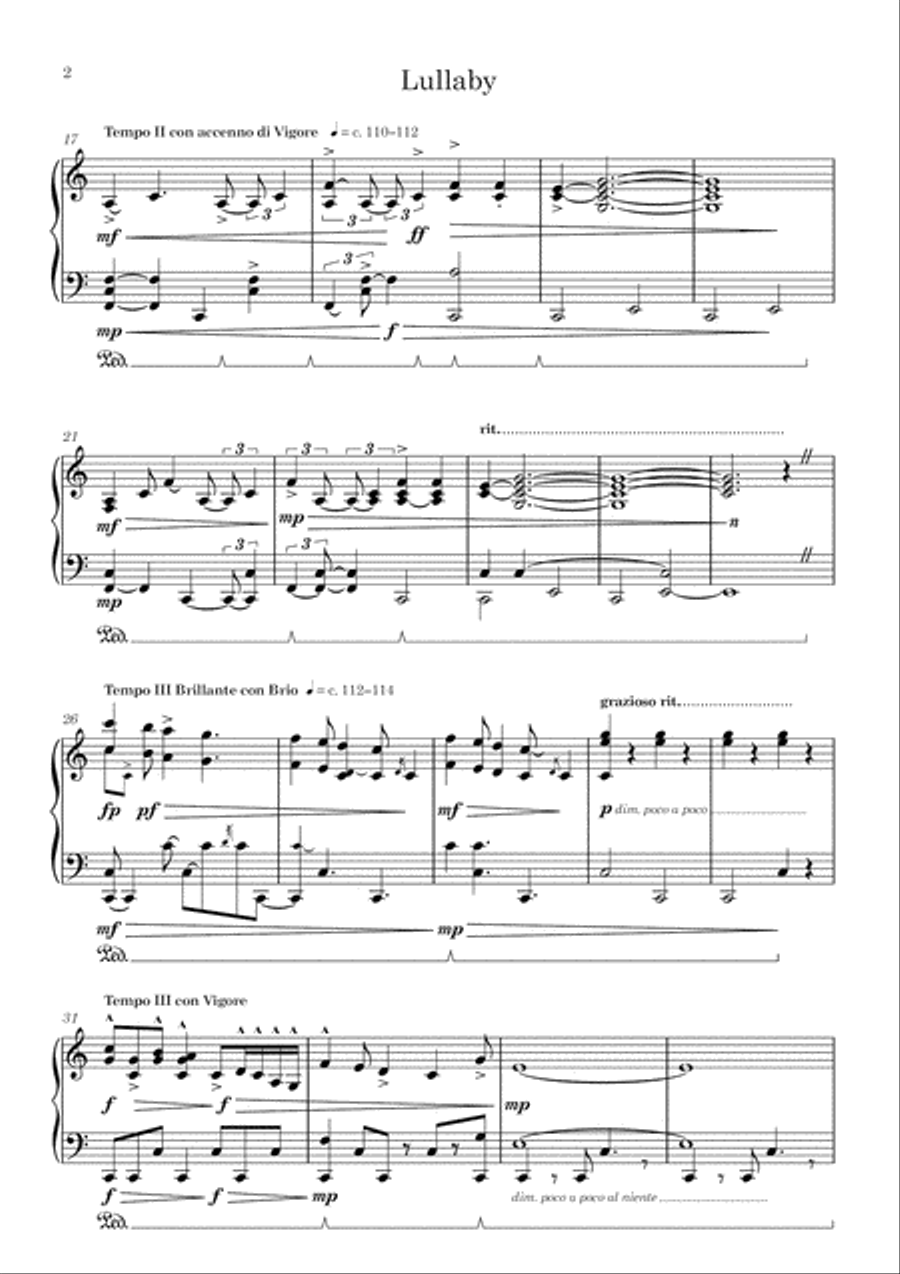 Lullaby Piano Solo scores gallery preview page 3