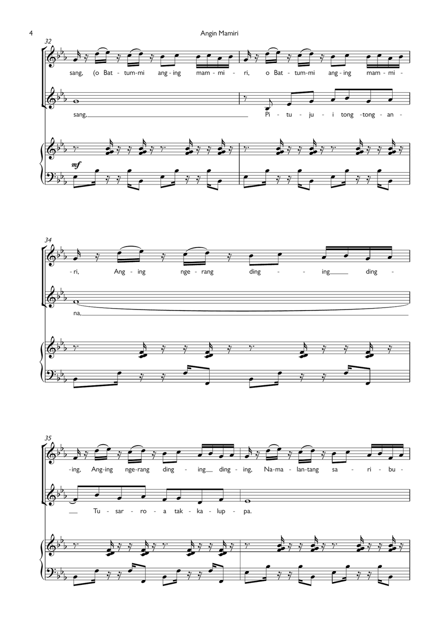 Angin Mamiri Small Ensemble scores gallery preview page 5