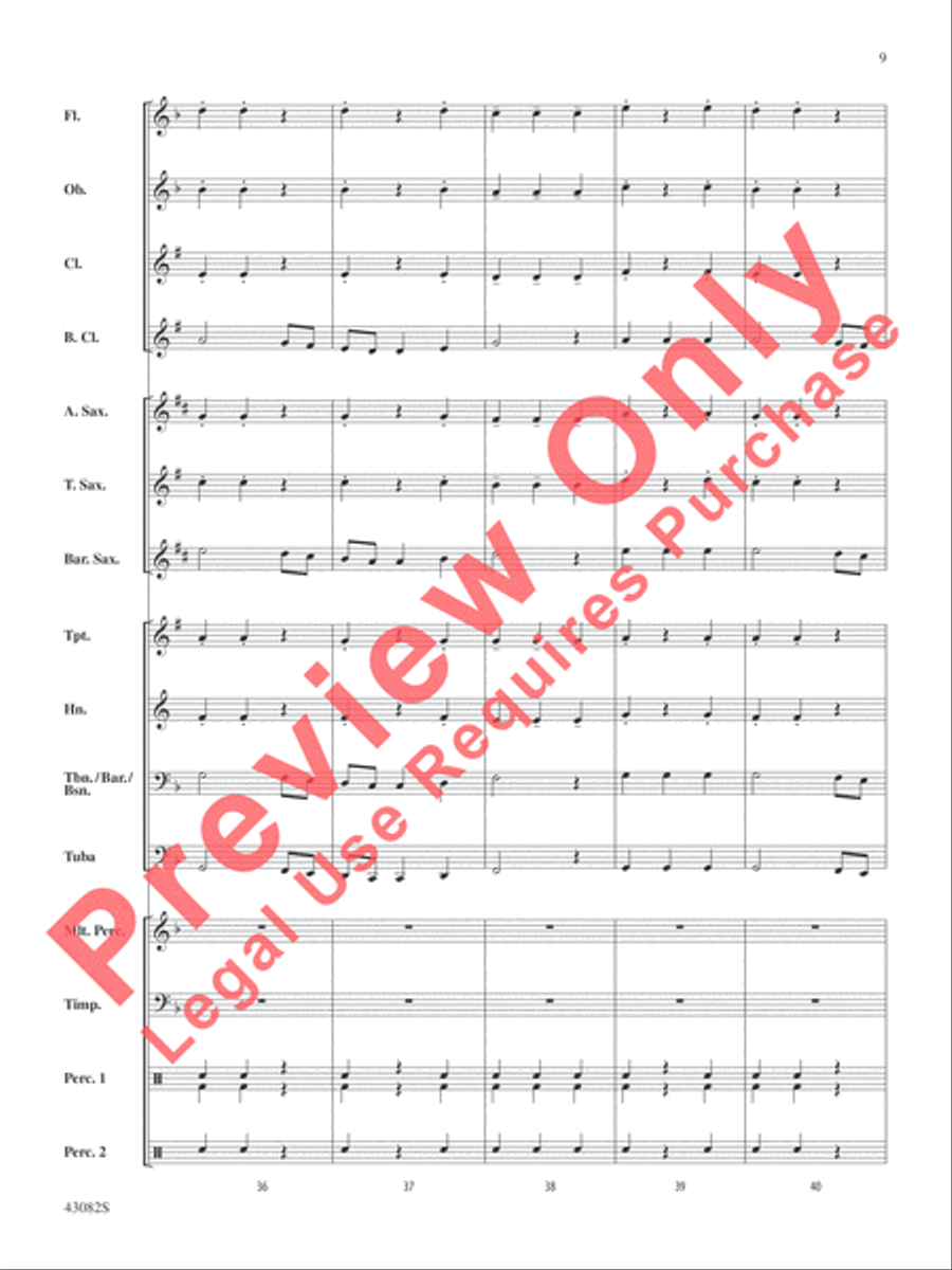 Medieval Dance Concert Band scores gallery preview page 10