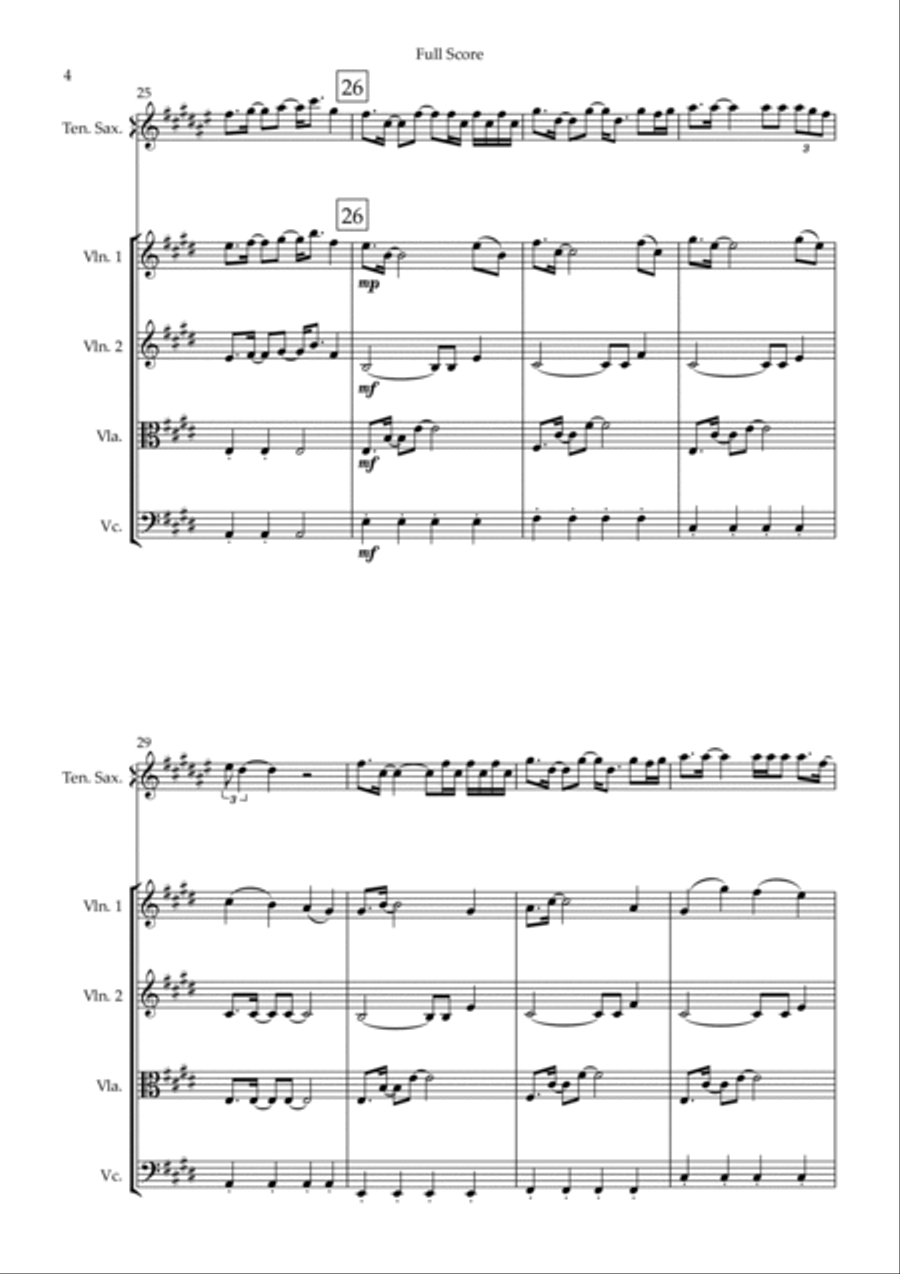 How Far I'll Go Small Ensemble scores gallery preview page 4