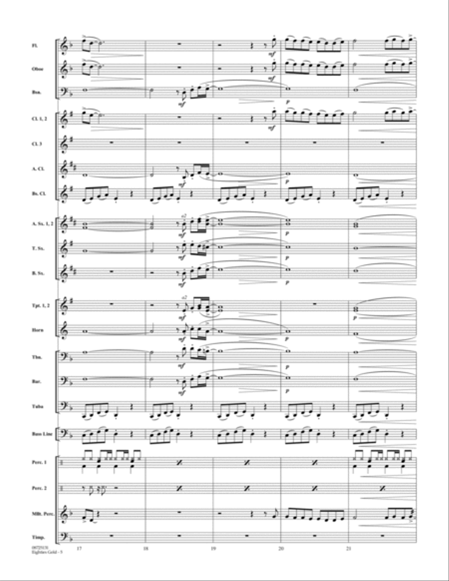 Eighties Gold - Full Score Concert Band scores gallery preview page 5