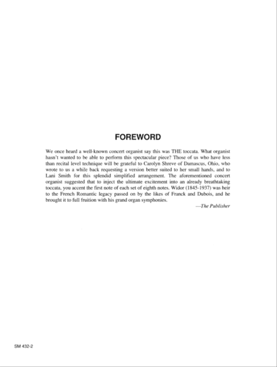 Toccata from the Fifth Organ Symphony Organ scores gallery preview page 2