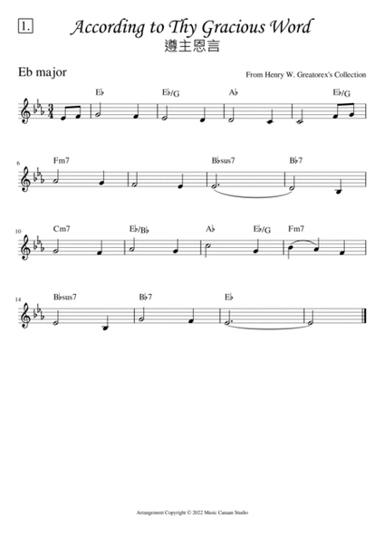 100 hymns lead sheets