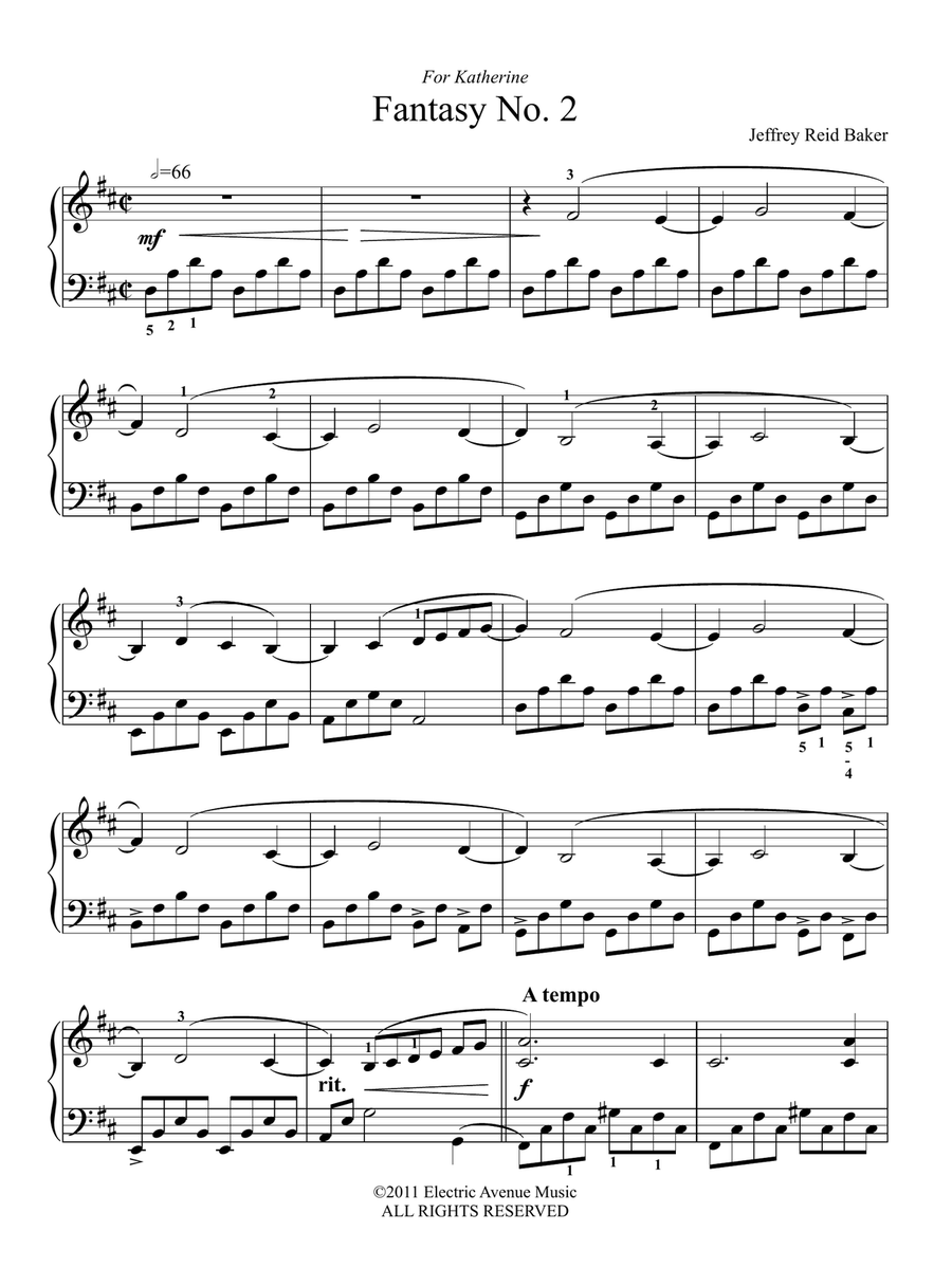 Fantasy No. 2 Fantasy No. 2 Piano Solo scores gallery preview page 2