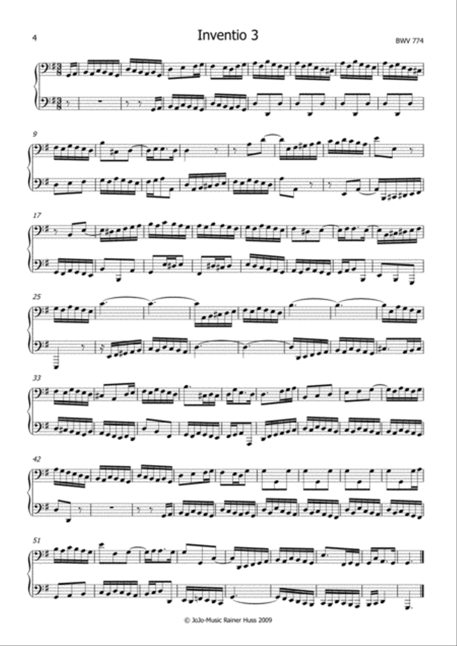 15 zweistimmige Inventionen Small Ensemble scores gallery preview page 5