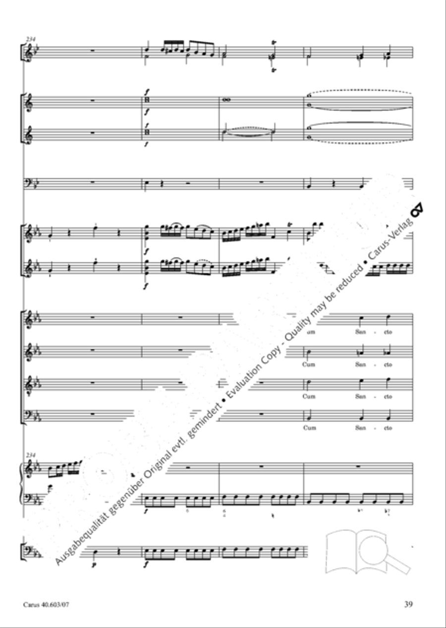 Grosse Orgelsolomesse in Es 4-Part scores gallery preview page 52