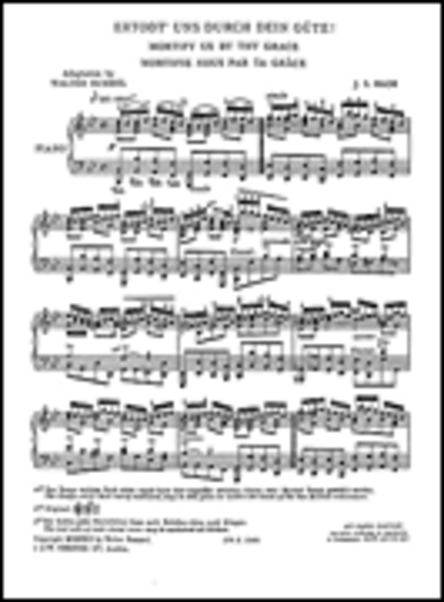 J.S.Bach/Walter Rummel: Mortify Us By Thy Grace Piano Solo scores gallery preview page 1