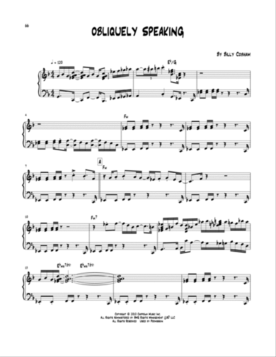 Obliquely Speaking Piano scores gallery preview page 1