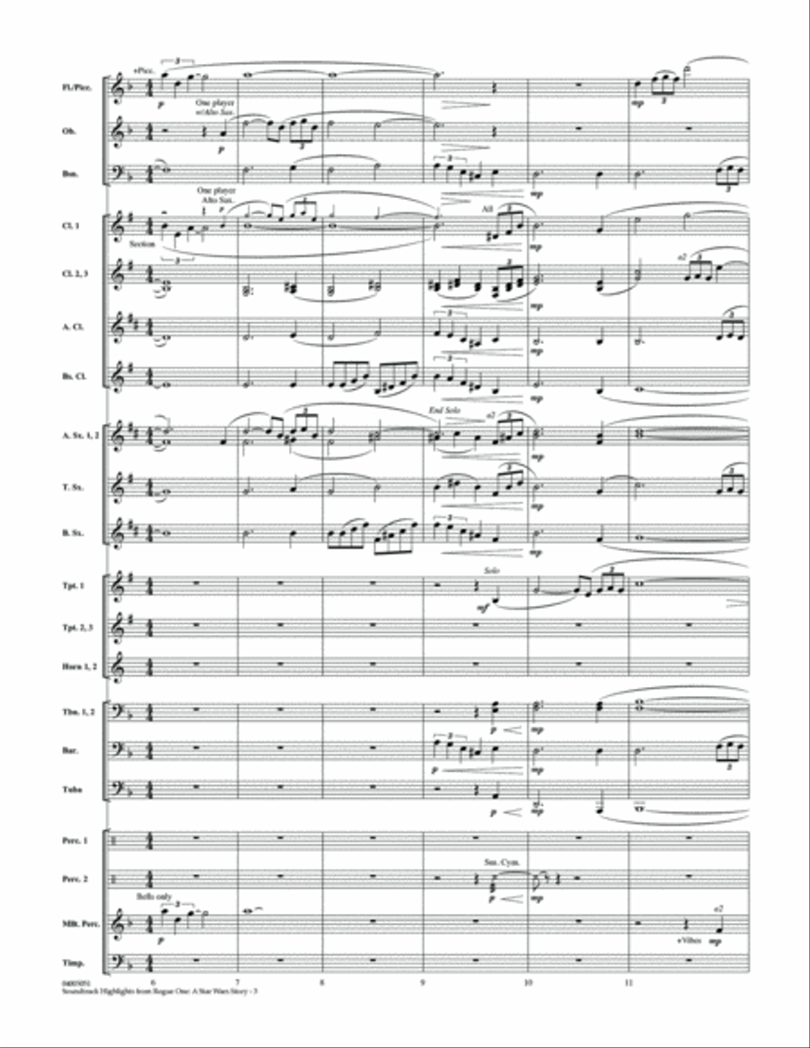 Rogue One: A Star Wars Story - Conductor Score (Full Score) Concert Band scores gallery preview page 3