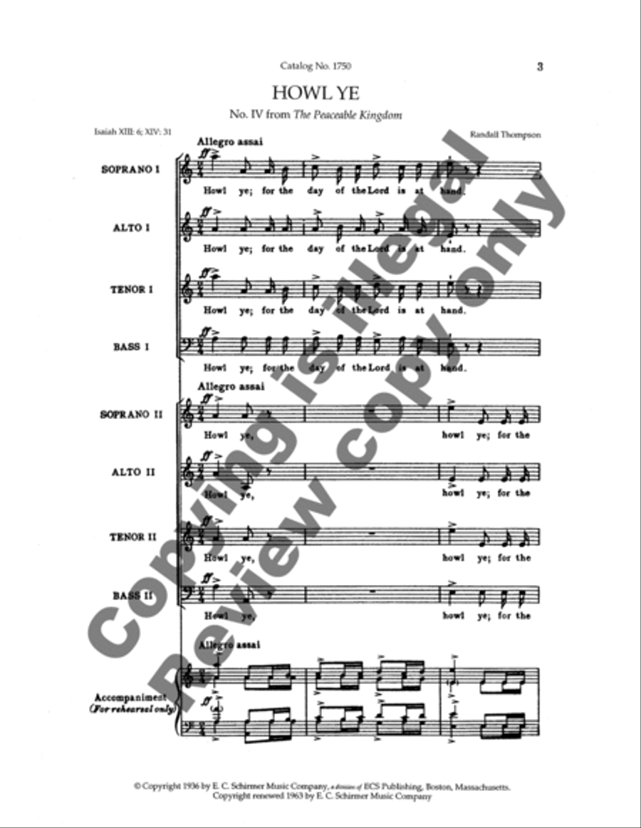 Howl ye 4-Part scores gallery preview page 10