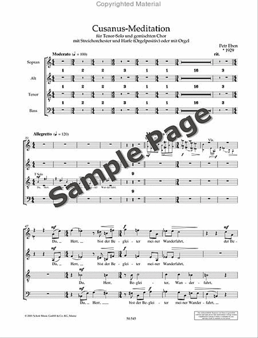 Cusanus Meditation Choir scores gallery preview page 2