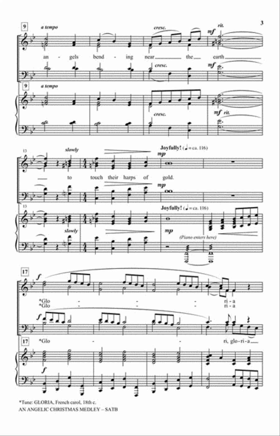 An Angelic Christmas Medley 4-Part scores gallery preview page 3
