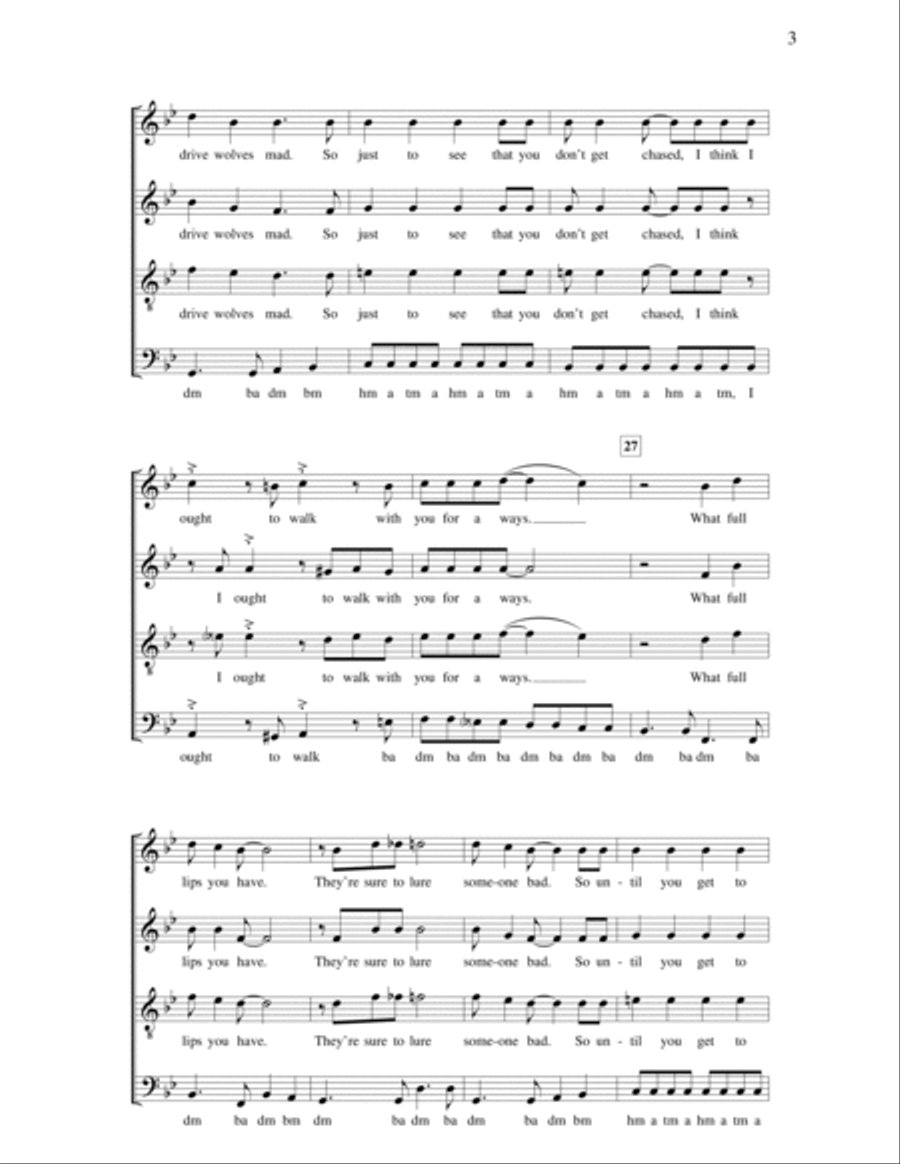 Li'l Red Riding Hood 4-Part scores gallery preview page 3