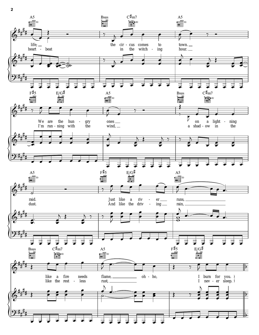 Animal Piano, Vocal, Guitar scores gallery preview page 2