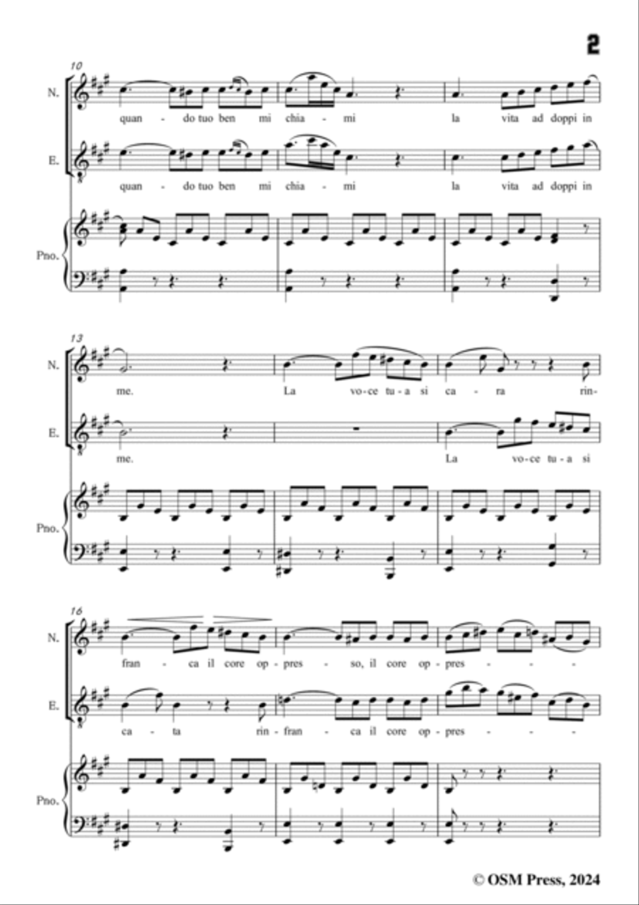 Donizetti-Tornami a dir che m'ami(Act III),from 'Don Pasquale',in A Major Voice scores gallery preview page 3