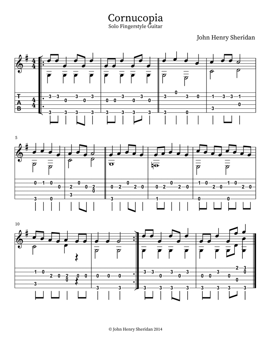 Cornucopia Acoustic Guitar scores gallery preview page 1