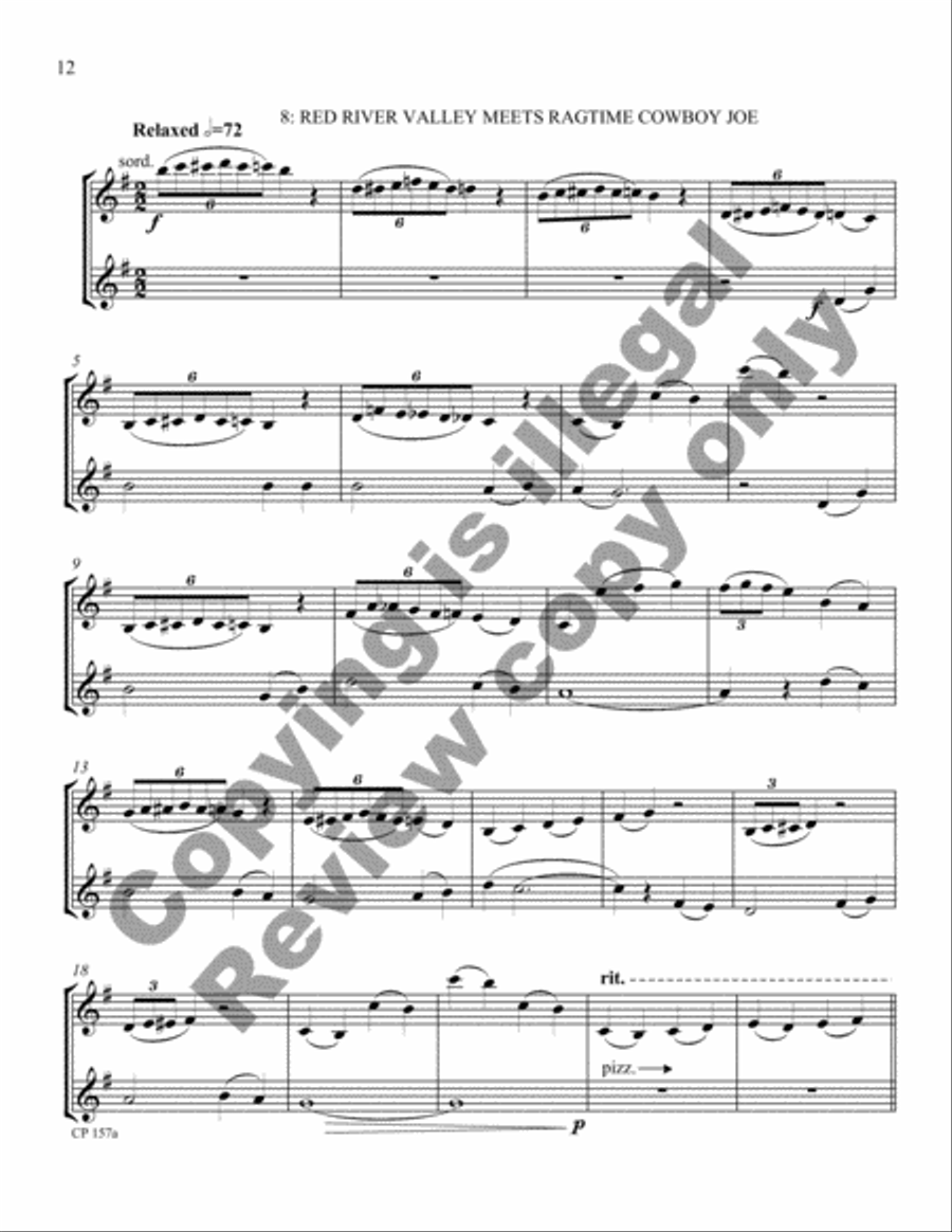 Cowboy Miniatures (Violin Version) Violin scores gallery preview page 13
