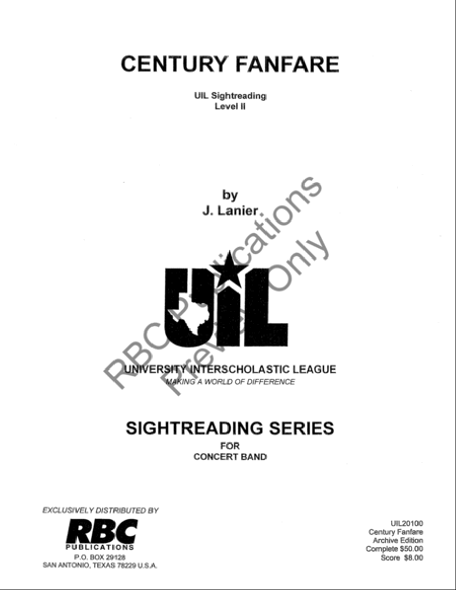 Century Fanfare Century Fanfare Concert Band scores gallery preview page 2
