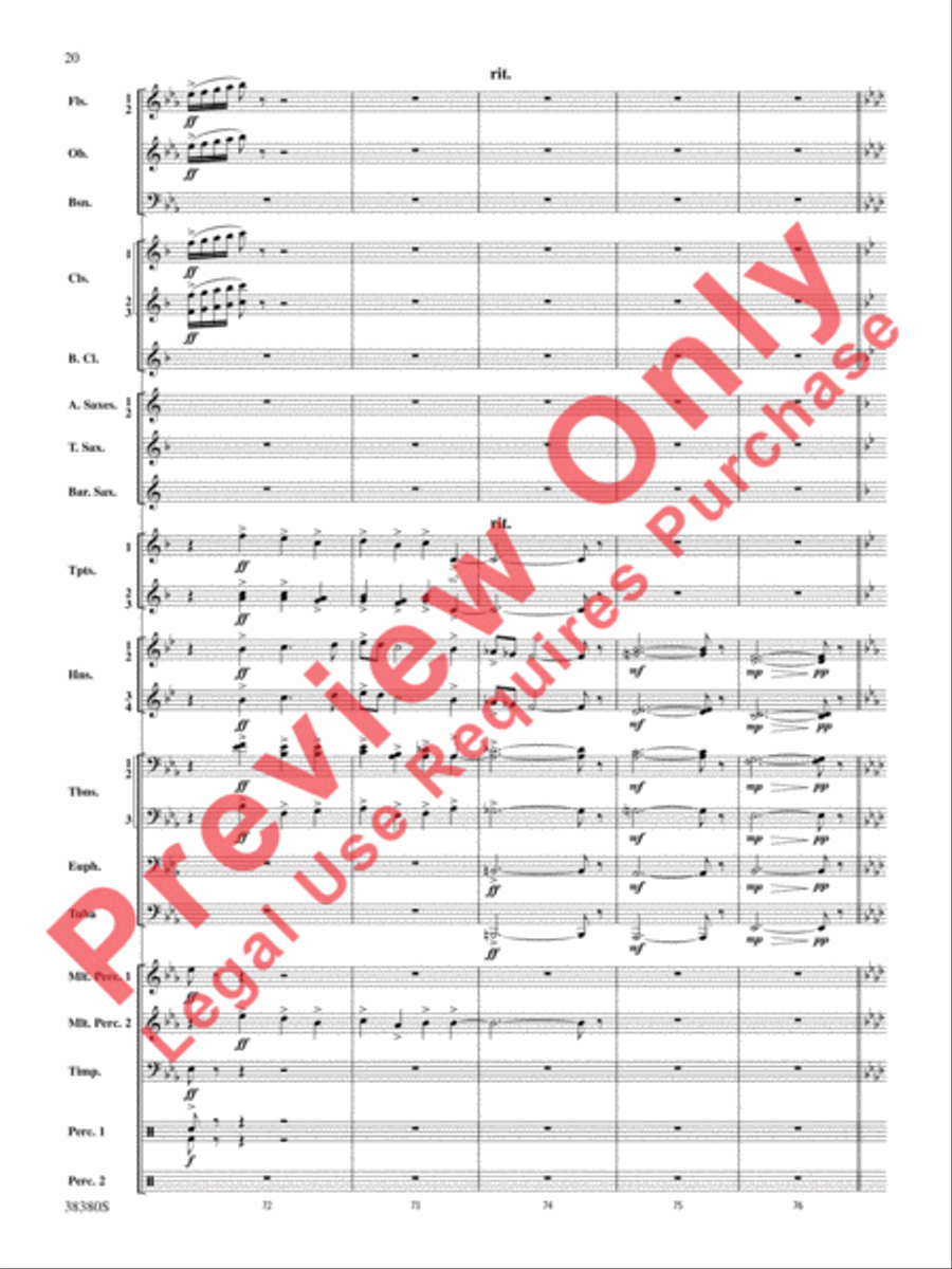 And In the End It Was Earth Concert Band scores gallery preview page 21