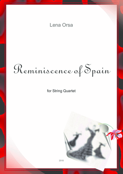 Reminiscence of Spain for String Quartet image number null