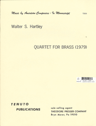 Book cover for Quartet For Brass 1979