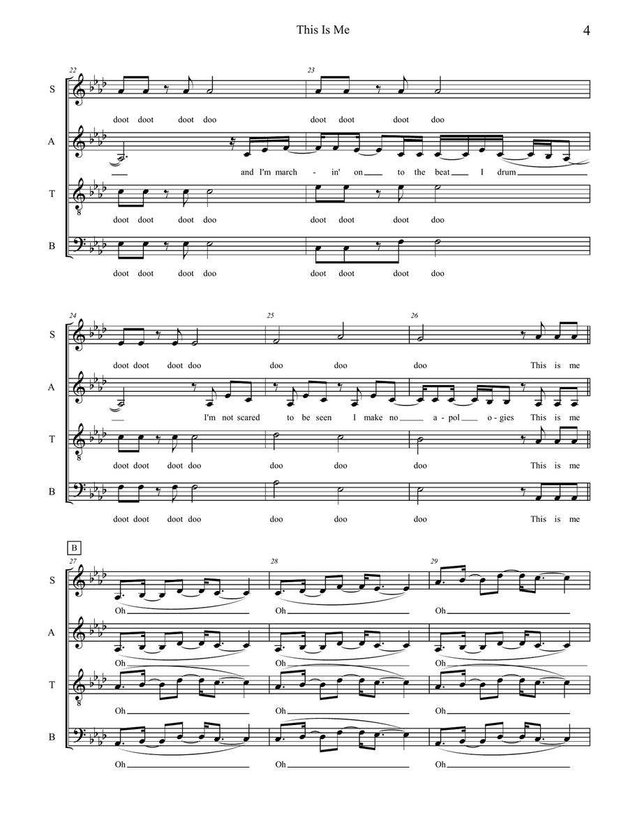 This Is Me This Is Me 4-Part scores gallery preview page 4